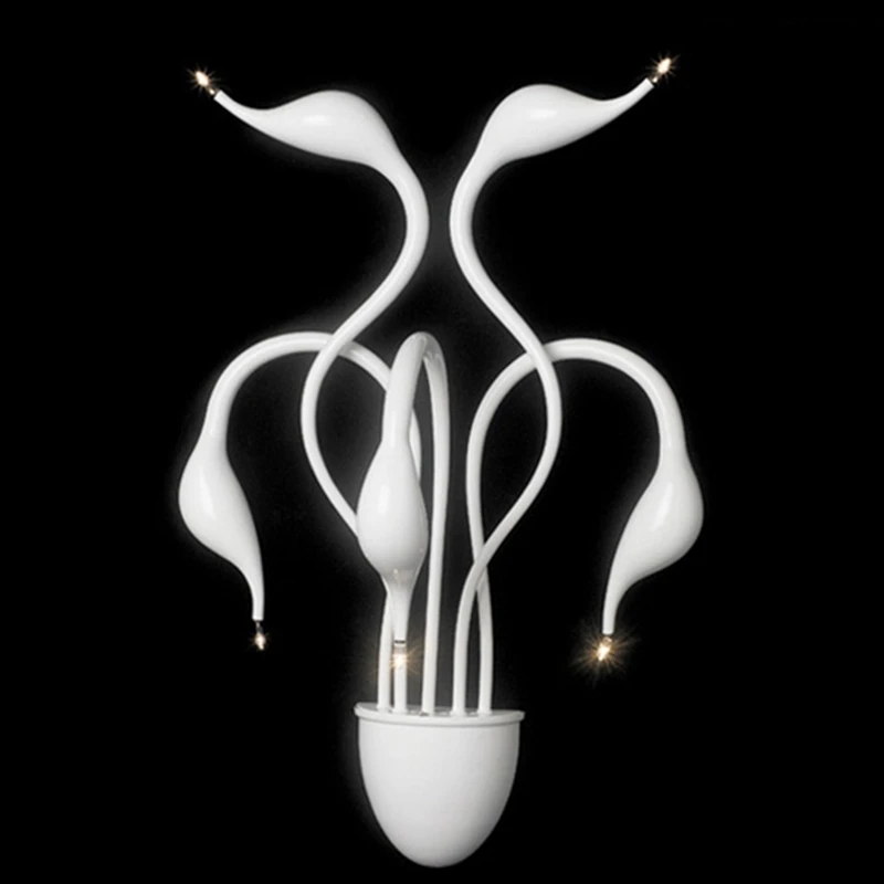 Современная светодиодная настенная лампа в виде лебедя креативный дизайн