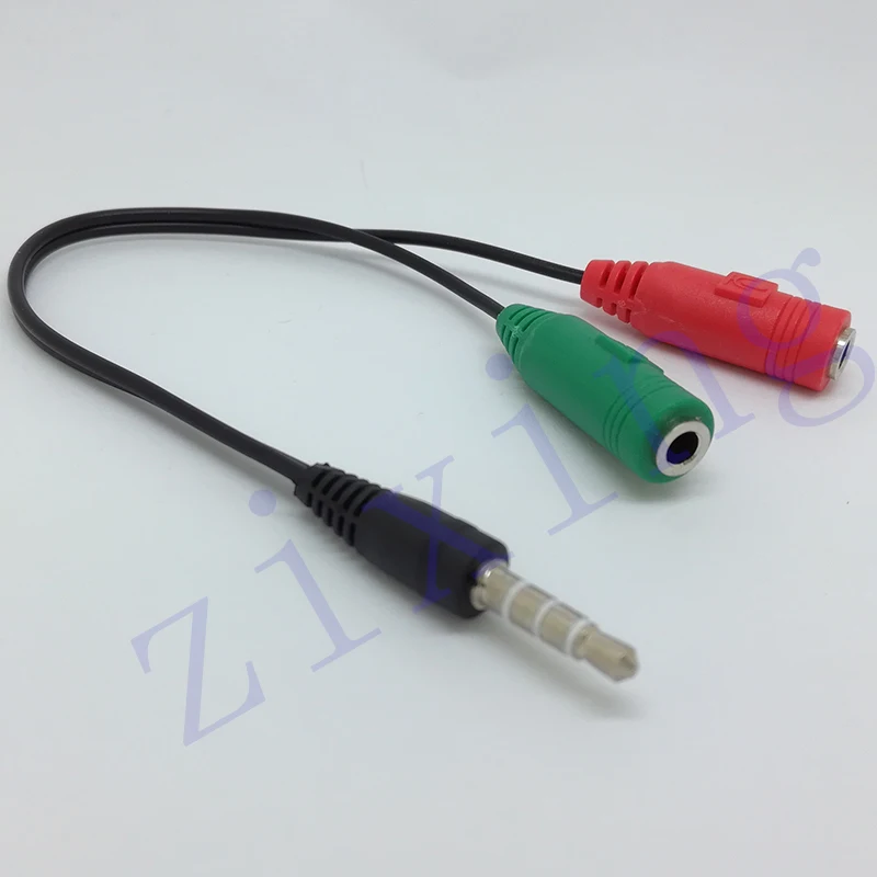 Штекер на 2 штекера с двумя гнездовыми разъемами стереогарнитура кабель 3 5 мм