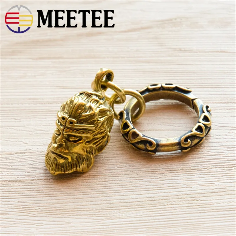 MEETEE Изысканная медная Обезьяна Король латунная DIY сумка кожаные аксессуары