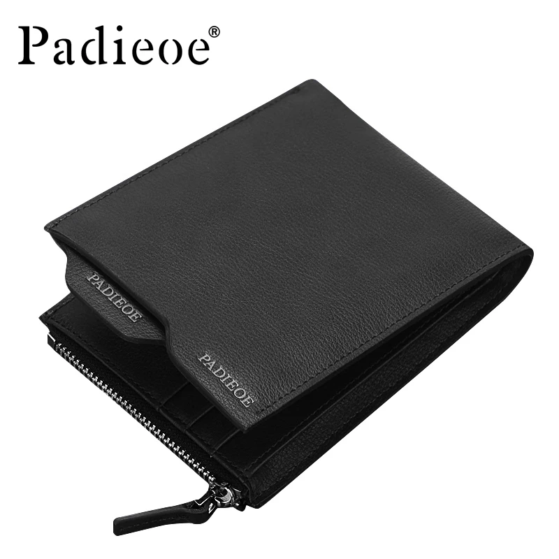 Padieoe известный бренд кожаные мужские кошельки на каждый день маленький кошелек