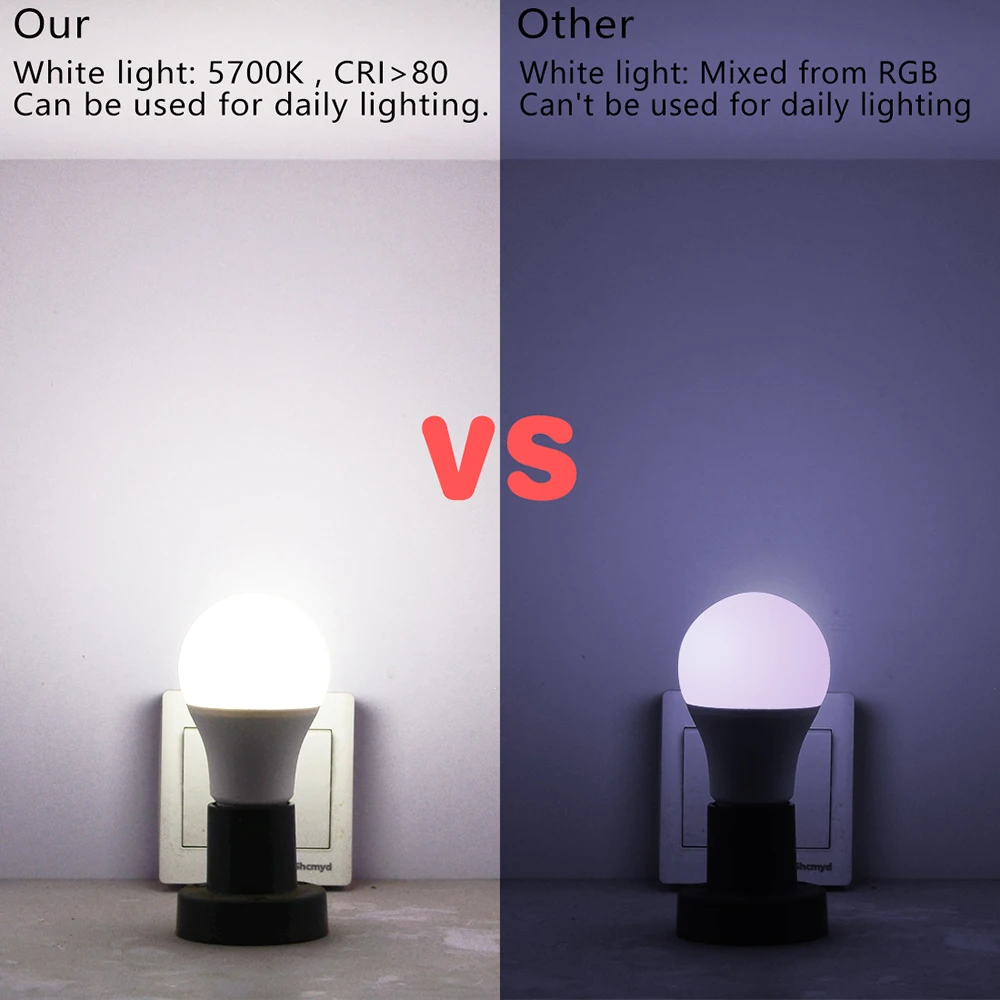 10 Вт RGB светодиодный лампы E27 Цвет изменение для создания нужной атмосферы)
