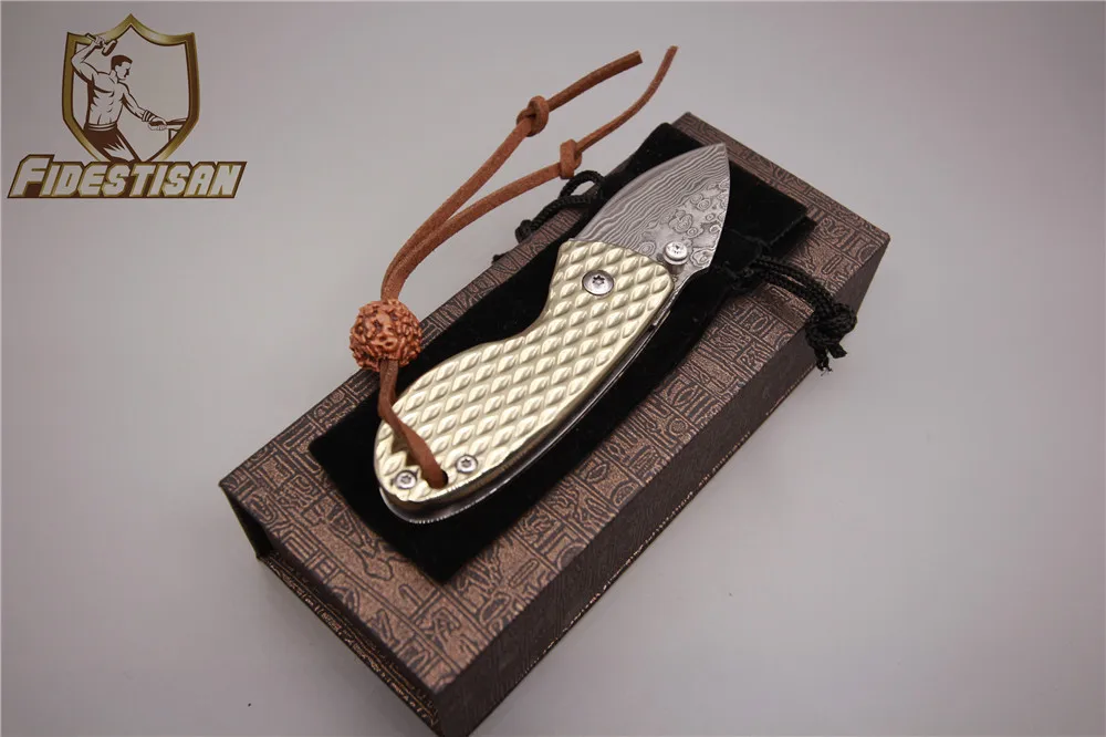 Karambit маленький нож дамасская стальная Форма Складной для выживания на открытом