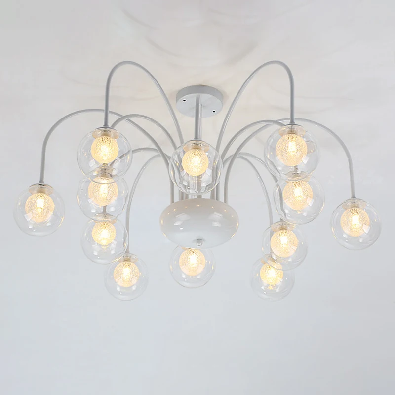 IKVVT G9 Modern Pendant Lights Loft Dining Room Living Glass Metal Ceiling Lamp Light Bedroom Study | Освещение