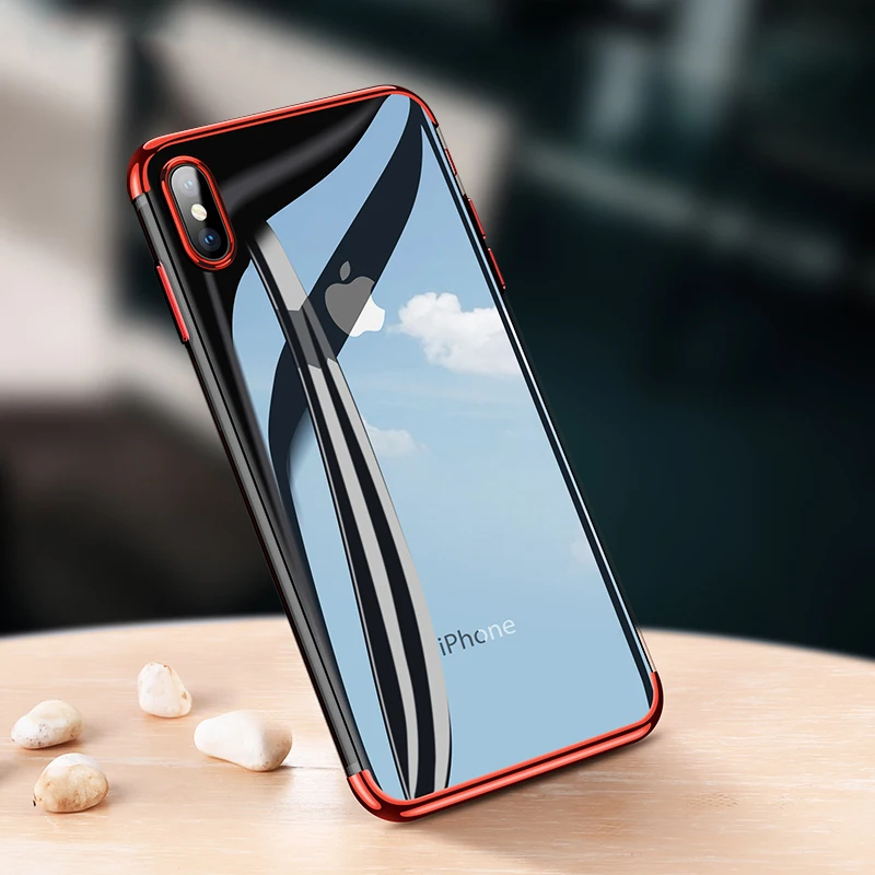 Ультра тонкая прозрачная мягкая Задняя накладка чехла из ТПУ для iphone x xs max xr
