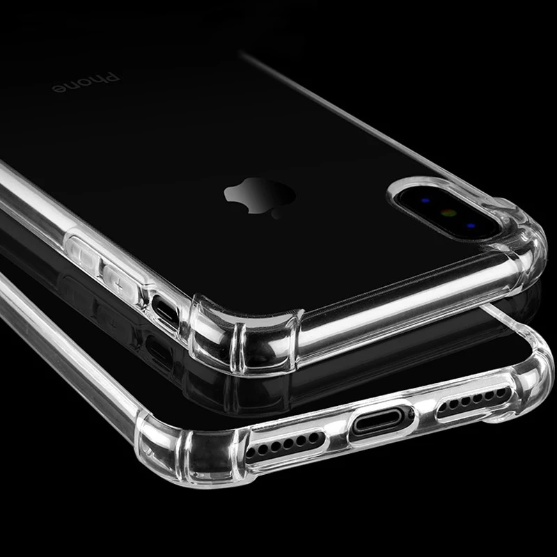 Чехол для телефона Kerzzil с подушкой безопасности iPhone X противоударный прозрачный