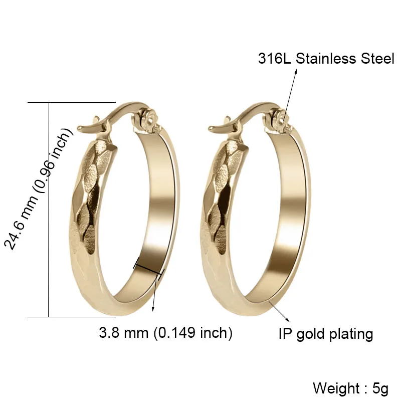 1359 Gold Серебряные/Золотые круглые серьги без никеля, ювелирные изделия из нержавеющей стали для женщин, женские золотые серьги-кольца, свадебные аксессуары - Окраска металла: 1359 Gold