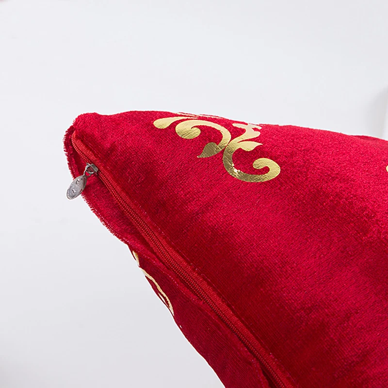 

Cushions Home Decor Red Decorative Pillows Case 45x45cm Sofa Vintage Plush Hot Stamping housse coussin Wholesale price