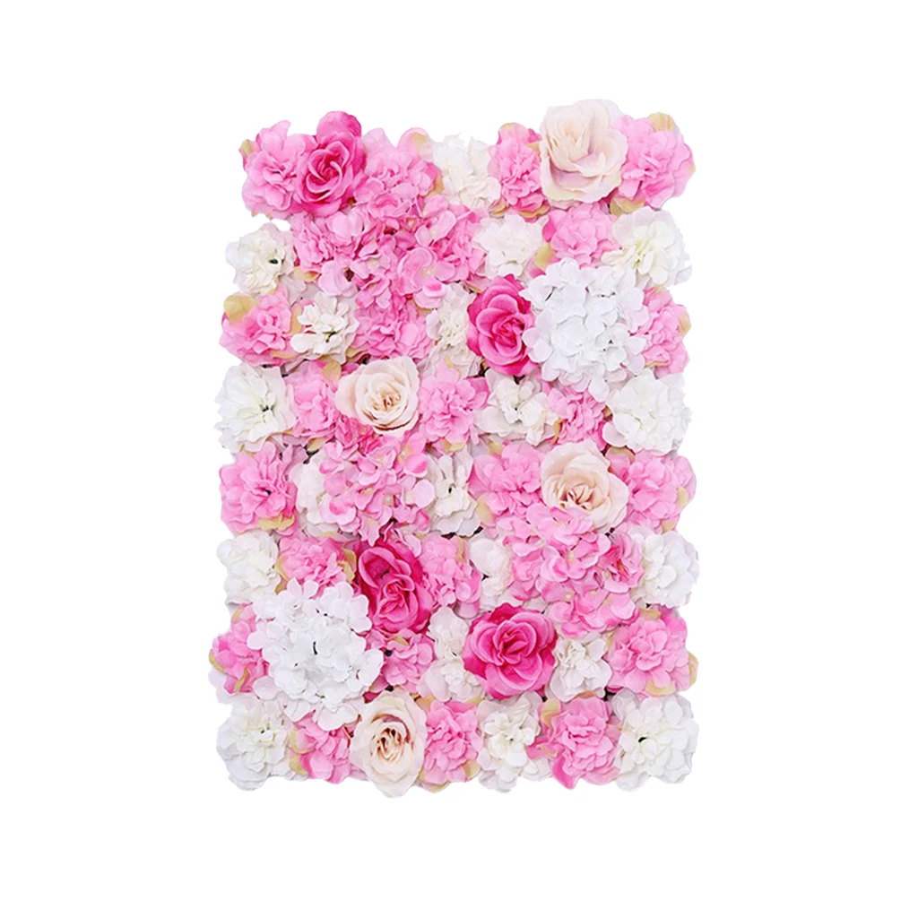 

10 Pieces Artificial Flower Wall Panels Wedding Venue Decor 60 x 40cm