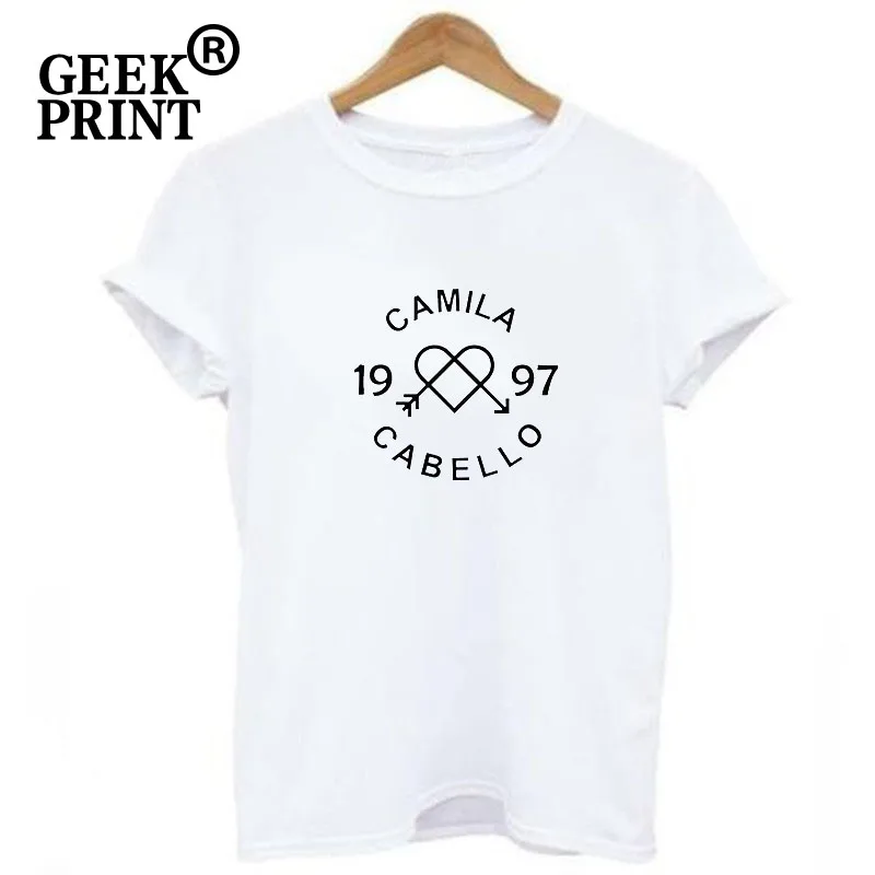 Женская футболка с логотипом CAMILA CABELLO коротким рукавом хипстерская S-3XL | одежда