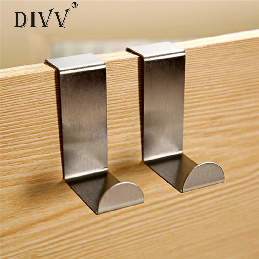 2 шт. дверной крючок из нержавеющей стали кухонный шкаф вешалка для одежды fe20|hanger