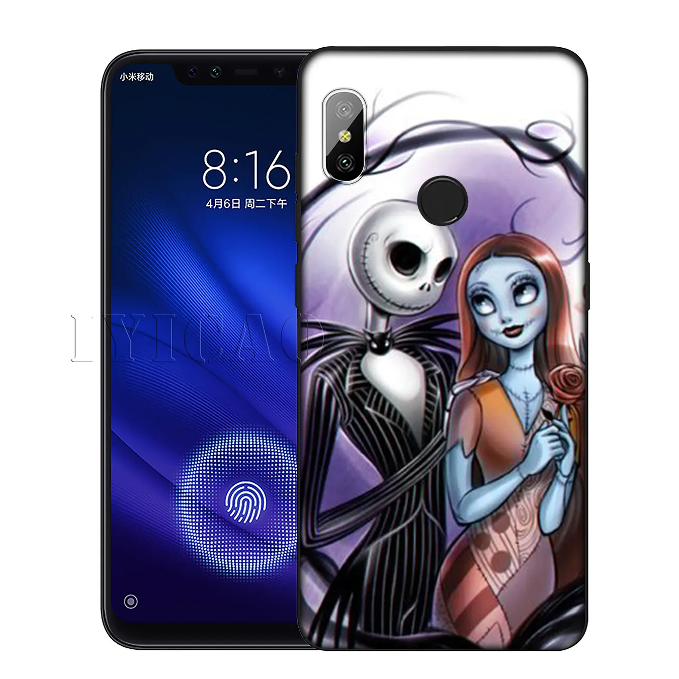 Мягкий силиконовый чехол с рисунком «Кошмар перед Рождеством» для Xiaomi Redmi 6A 5A Note 8 7 4X5 Plus 6 Pro, черный чехол из ТПУ