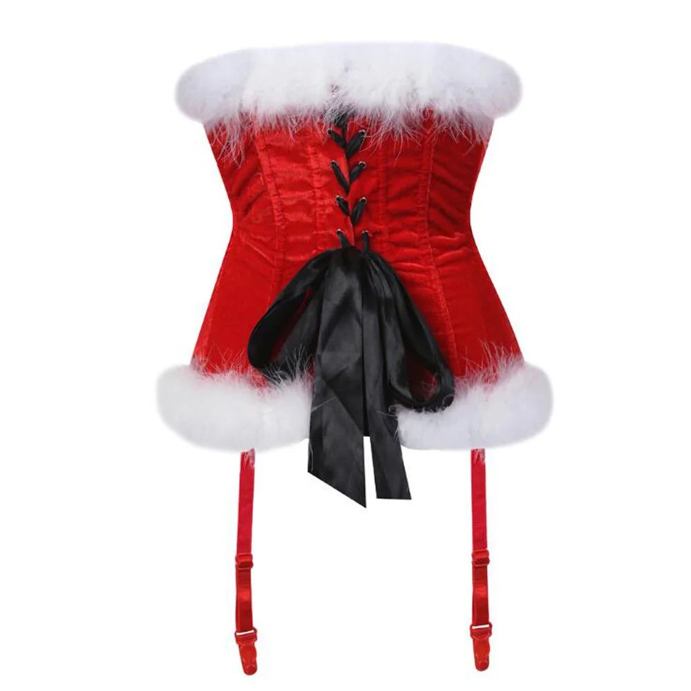 Сексуальный Бюстье корсет Топ для Для женщин из искусственного меха спереди