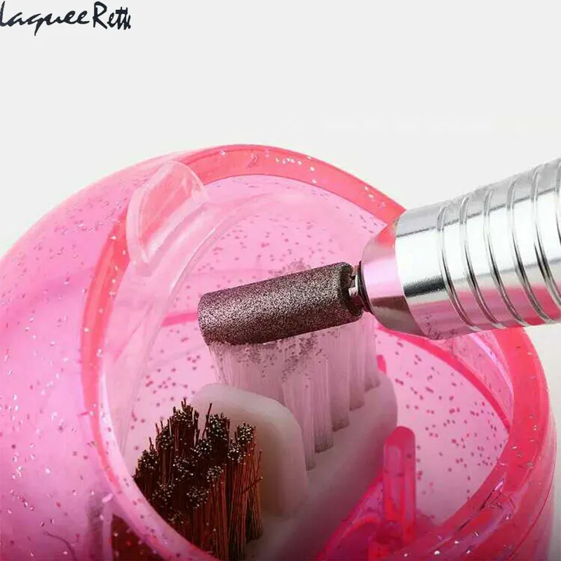 Новые сверла для ногтей щетка чистки коробка электрического маникюрного машины