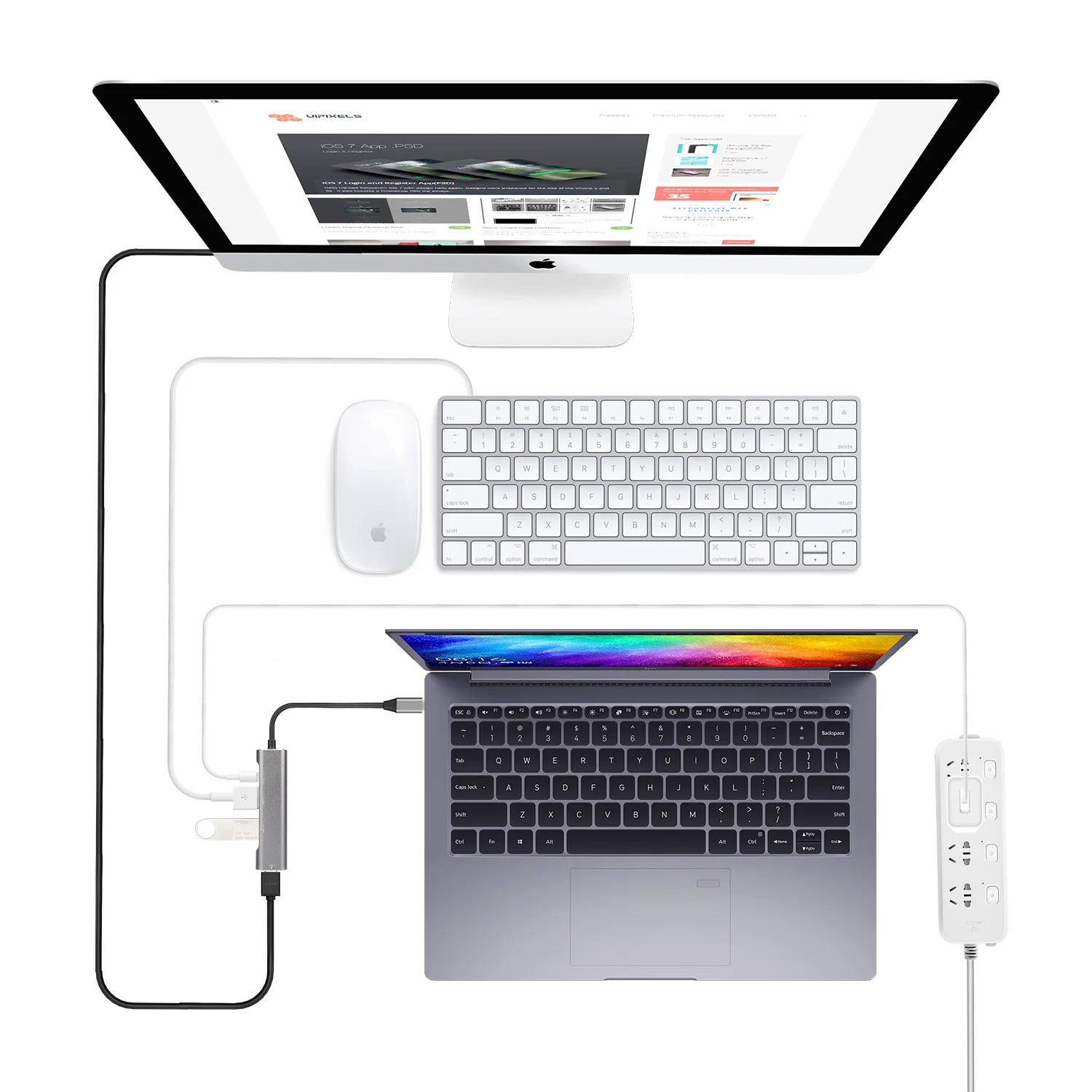 USB C концентратор Thunderbolt 3/type C к HDMI адаптер для Macbook/pro Macbook Air/ Ipad pro hp DELL Thinkpad LENOVO acer