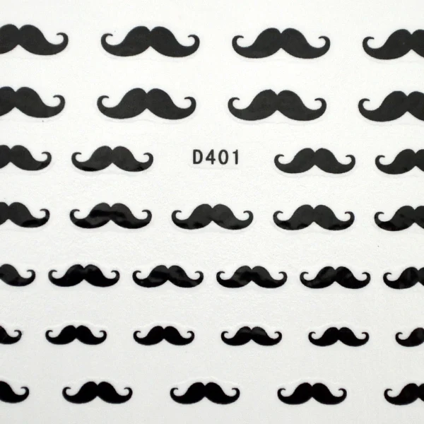 5 шт./лот переводные наклейки для ногтей с черными усами ногтей|decal paper|decal macbookdecals