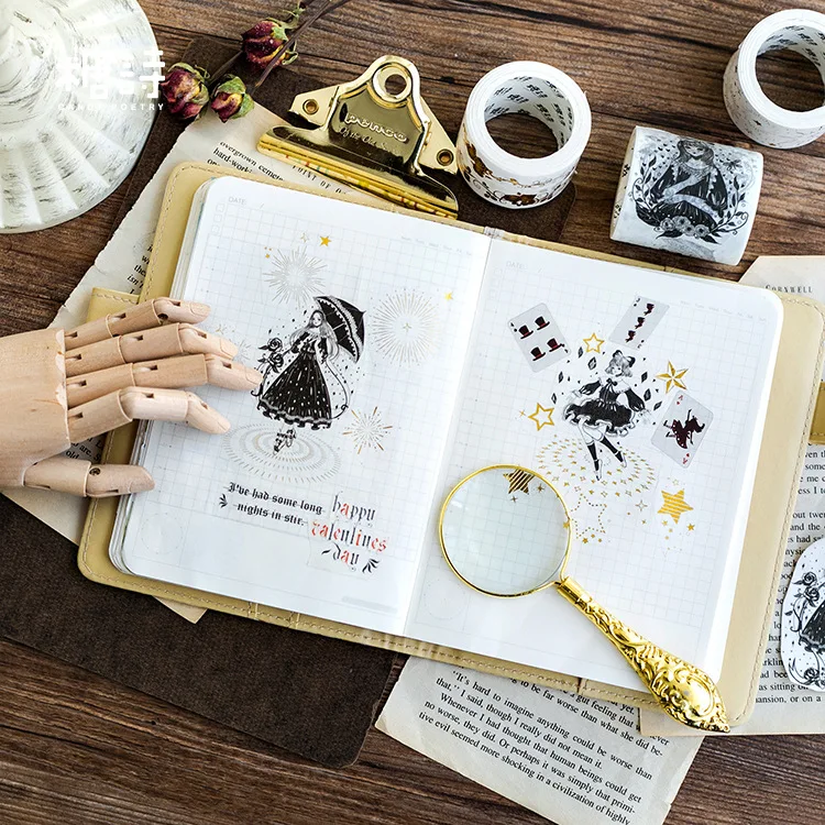 

1 pcs Washi Tapes DIY Japanese Paper Cartoon Girl Flowers Masking tape Decorative Adhesive Tapes Scrapbooking Stickers