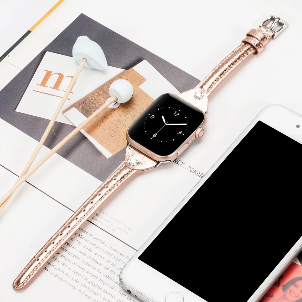 Ремешок кожаный для Apple Watch Band Series 4/3/2/1 40/44 мм|Ремешки часов| |