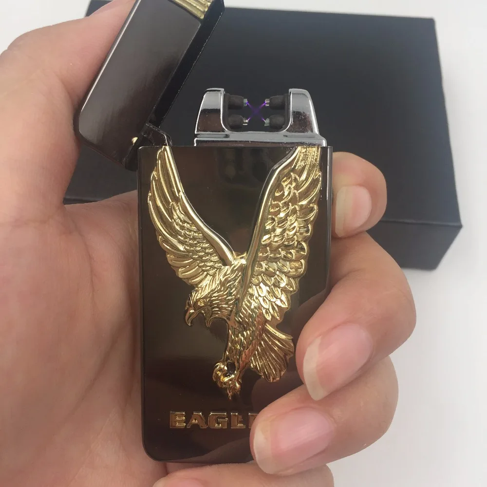 Новейшая электронная Usb зарядка двойная дуговая Зажигалка плазменный электронный импульсный Зажигалка китайский Дракон Форма зажигалка