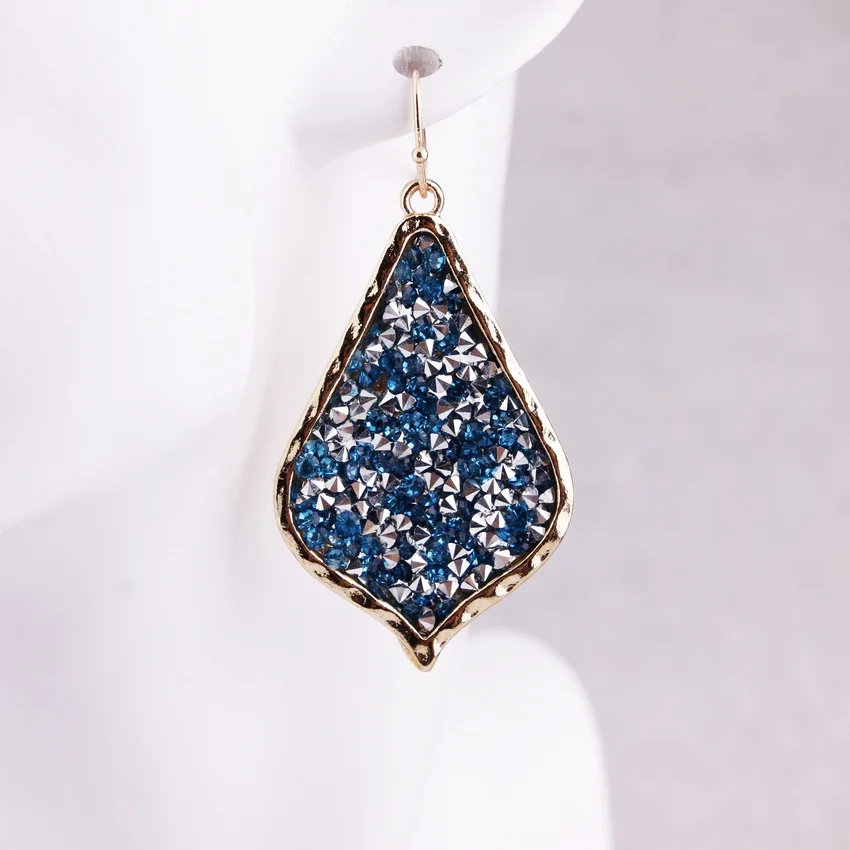 

Pave Crystals Water Drops Statement Earrings for Women Gift KS Designer Inspired Jewelry