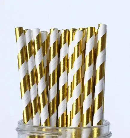 10000 бумажные соломинки из золотой фольги декор для свадебной вечеринки Свадебный