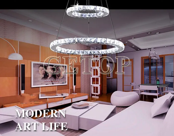 GETOP современный минималистичный хрустальный светильник круговая светодиодная