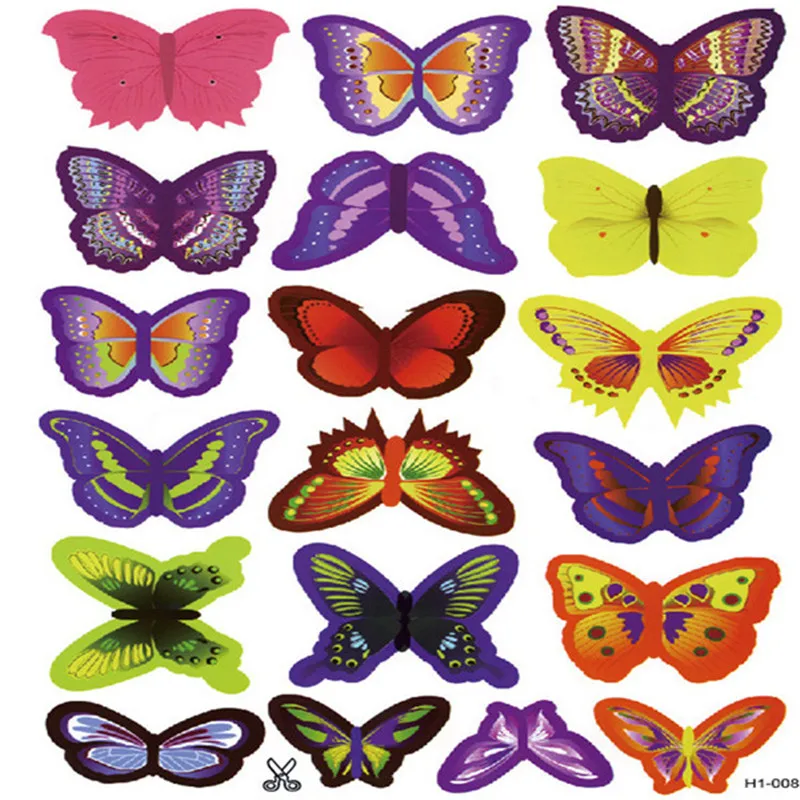 19Pcs/lot New Arrival 3D PVC Butterfly Wall Stickers for kids living room DIY Home Decor on the wall Fridage stickers Decoration | Дом и сад