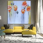 Абстрактная картина постер на холсте с изображением оранжевого мака, поп-арт, Современная Настенная картина для гостиной, дивана, Декор