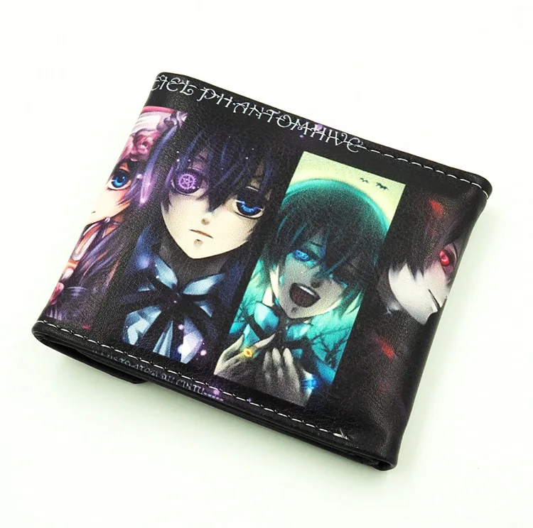 Японский Аниме Черный дворецкий Ciel Phantomhive oddo's eye PU короткий кошелек с красочным
