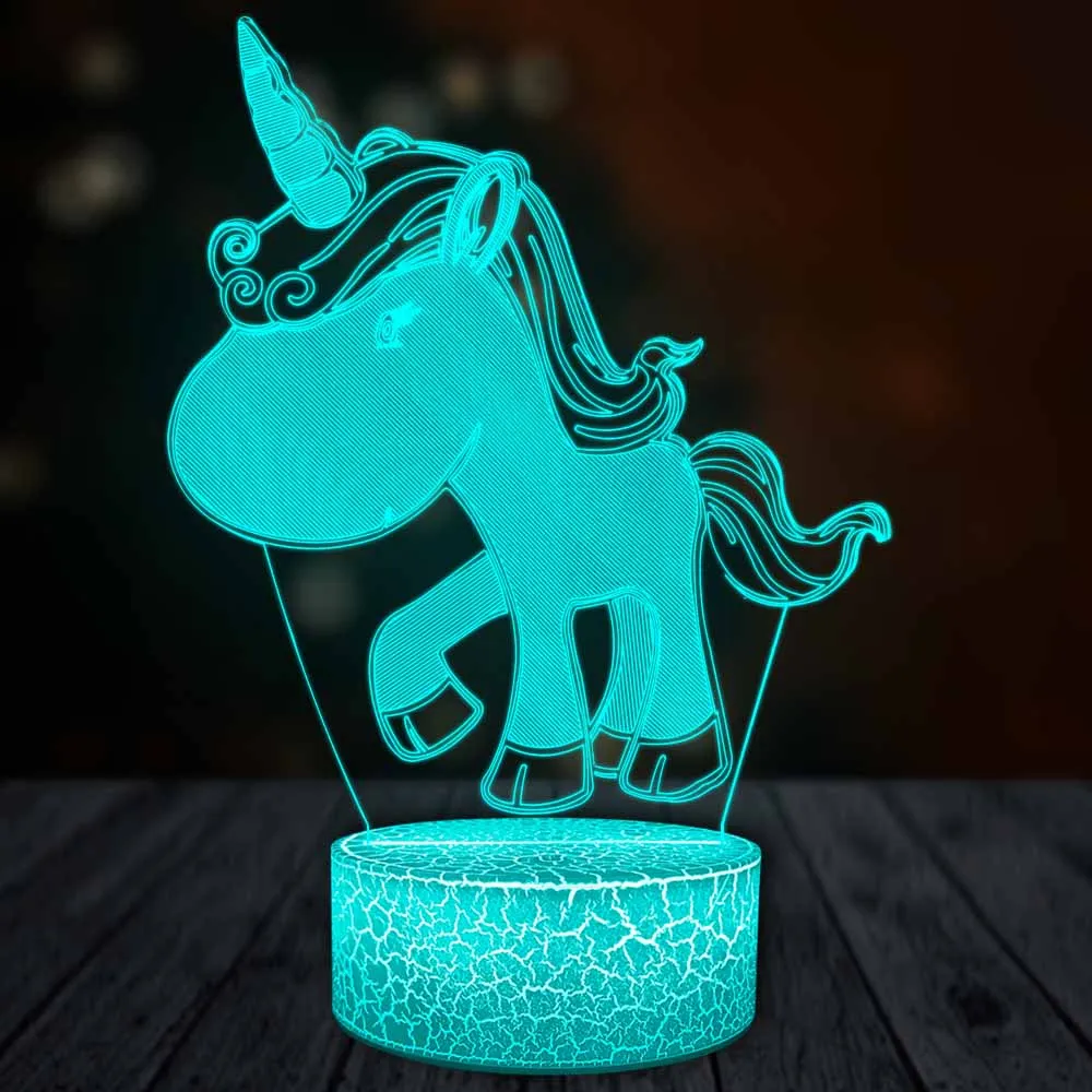 

GAOPIN Unicorn Shaped Series 3D LED Lighting Cute Bedroom Table Lamp Romantic Lovely Gifts Home Party Decorative Lights for Kids