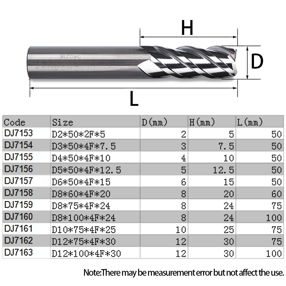 Transkoot 8mm Blade Diameter Cermet 4 Flute Straight End Mills Cutter Router Bits Cutting Milling Tools | Инструменты
