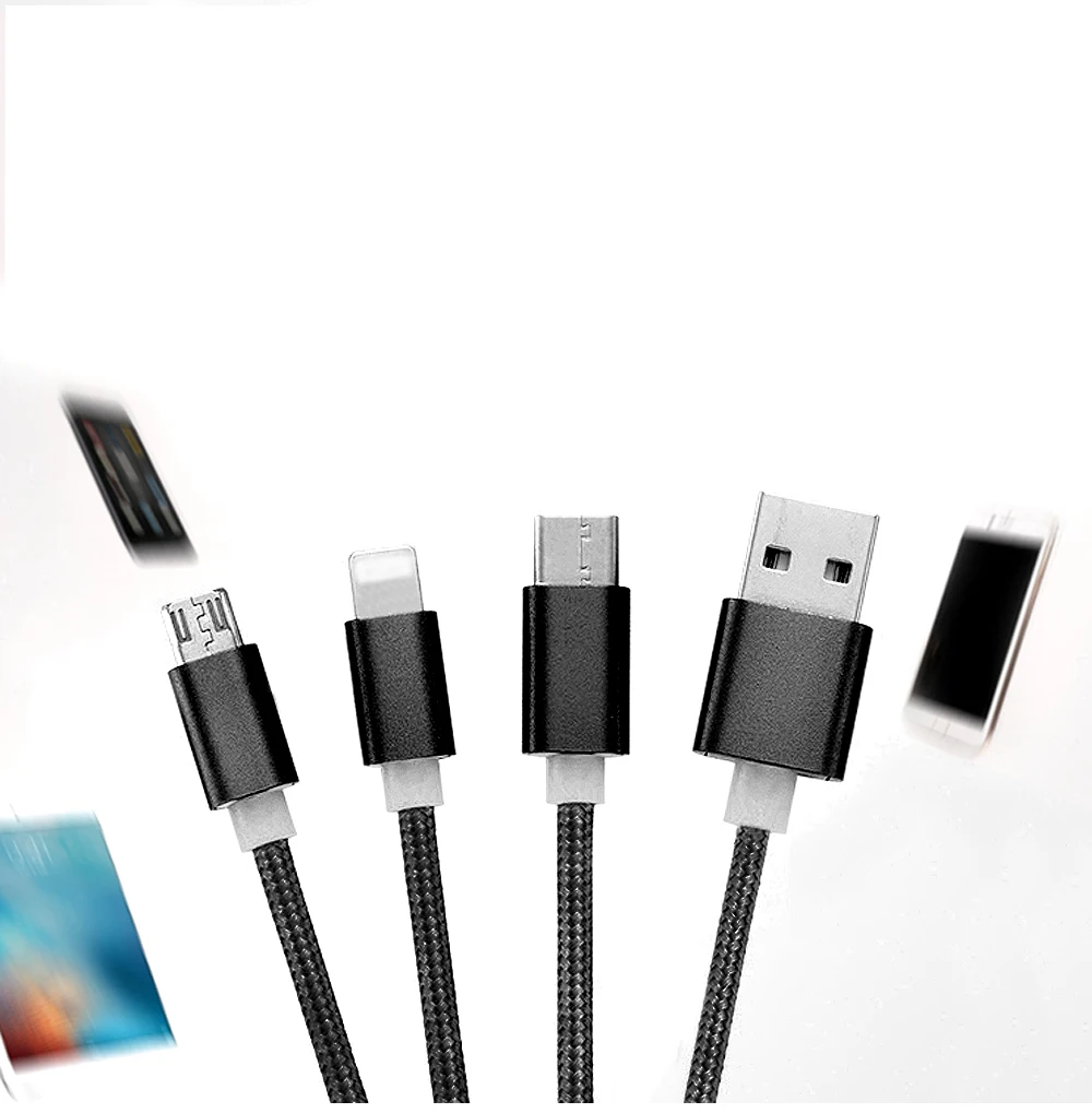 CBAOOO usb кабель 3 в 1,2 в 1 кабель для передачи данных Кабель зарядного устройства микро-usb usb type C кабель для iPhone X XR samsung Xiaomi Мобильный телефон