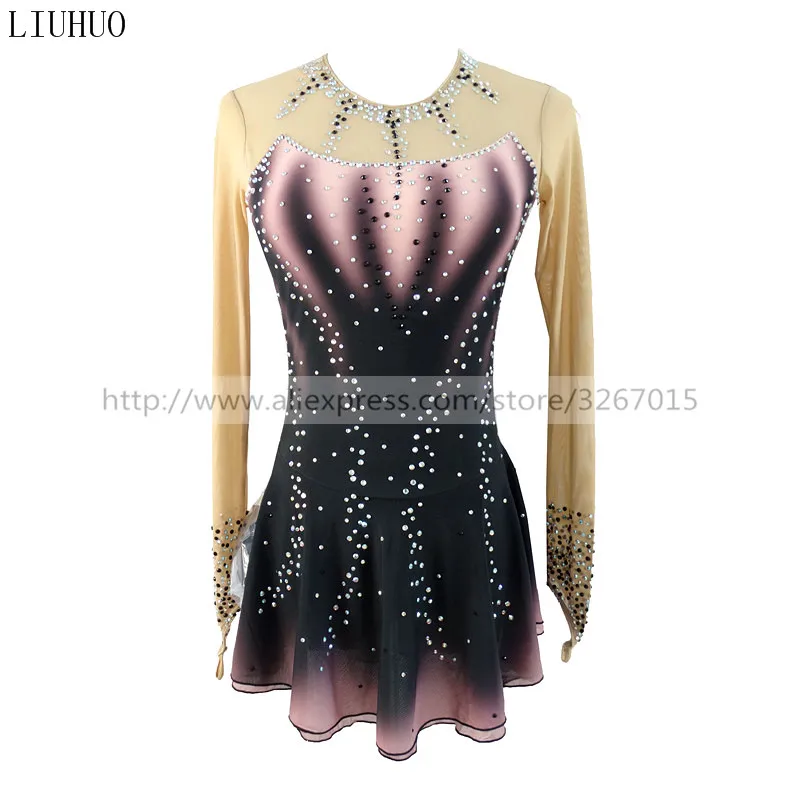 

LIUHUO Figure Skating Dress Women's Girls' Ice Performance Gradient Rhythmic Gymnastics Competition Leotard Roller Kids Dance