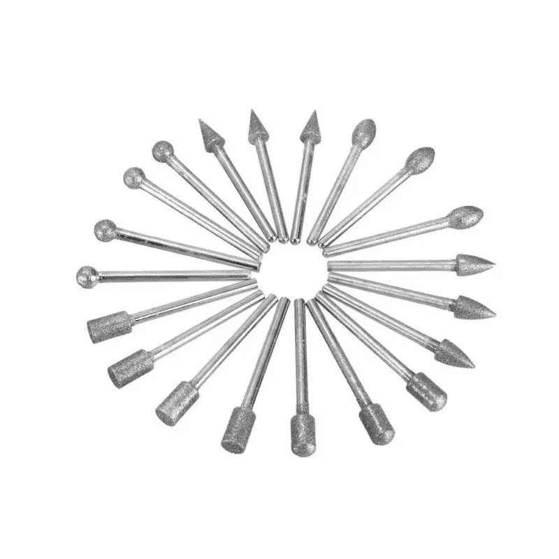 Набор сверл с алмазным хвостовиком для вращающихся инструментов 20 шт. 3 мм |
