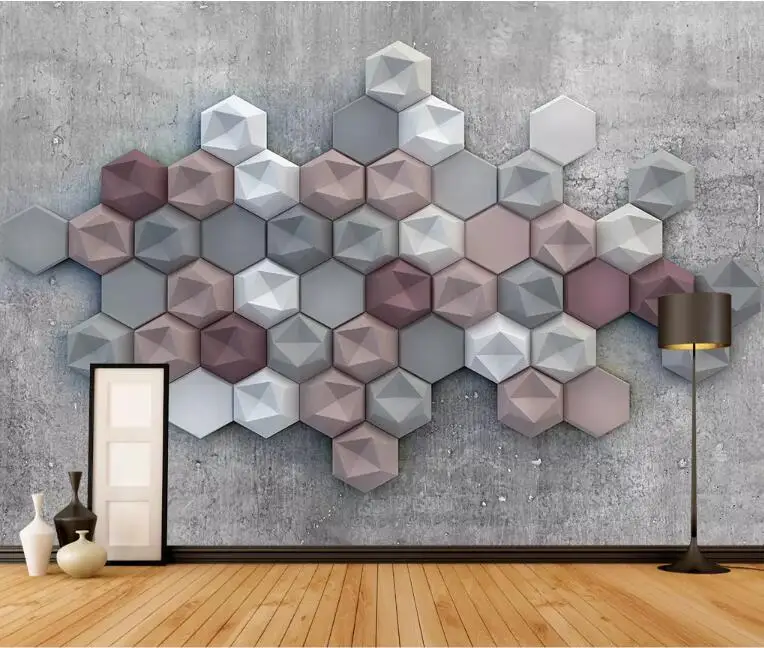 Beibehang papel де parede индивидуальные фото обои 3D стерео искусство старинные геометрические обои для стен 3 d папье peint росписи