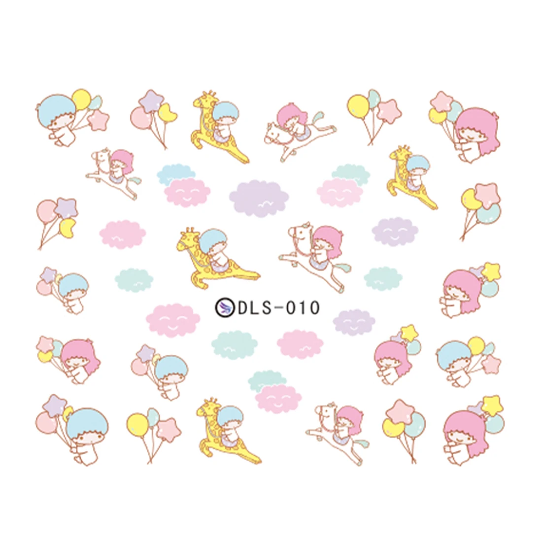 Новое поступление DIY смешанный набор акварельных наклеек для ногтей милые