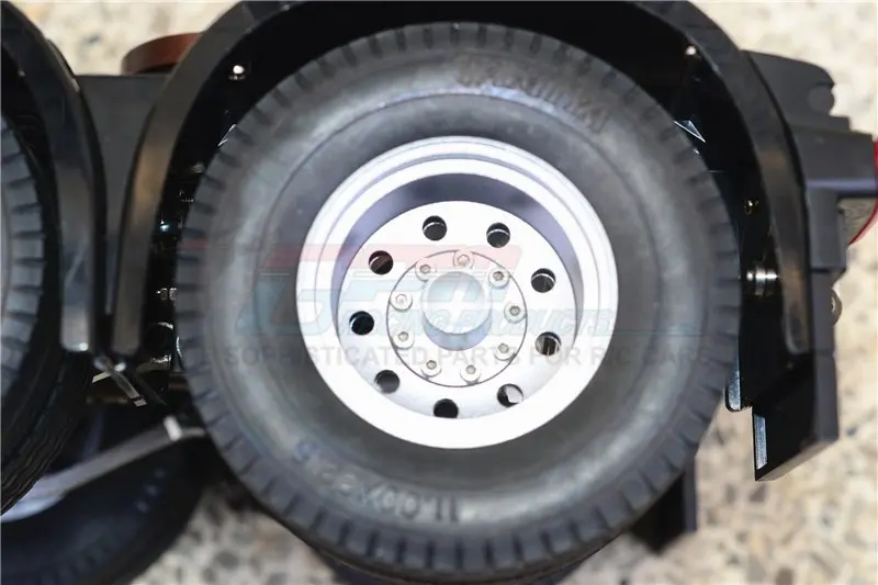 Алюминиевое заднее колесо с 9 отверстиями конструкция-набор для 1/14 Tamiya RC TRUCK 2