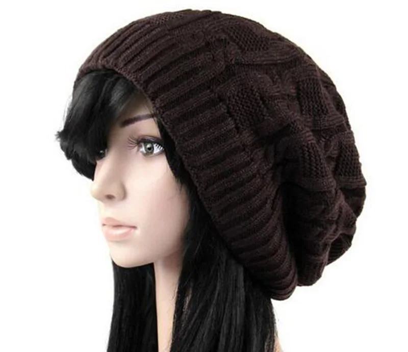 Женские теплые Повседневные вязаные шапки в полоску, женская шапка на осень и зиму, шапка для девочки