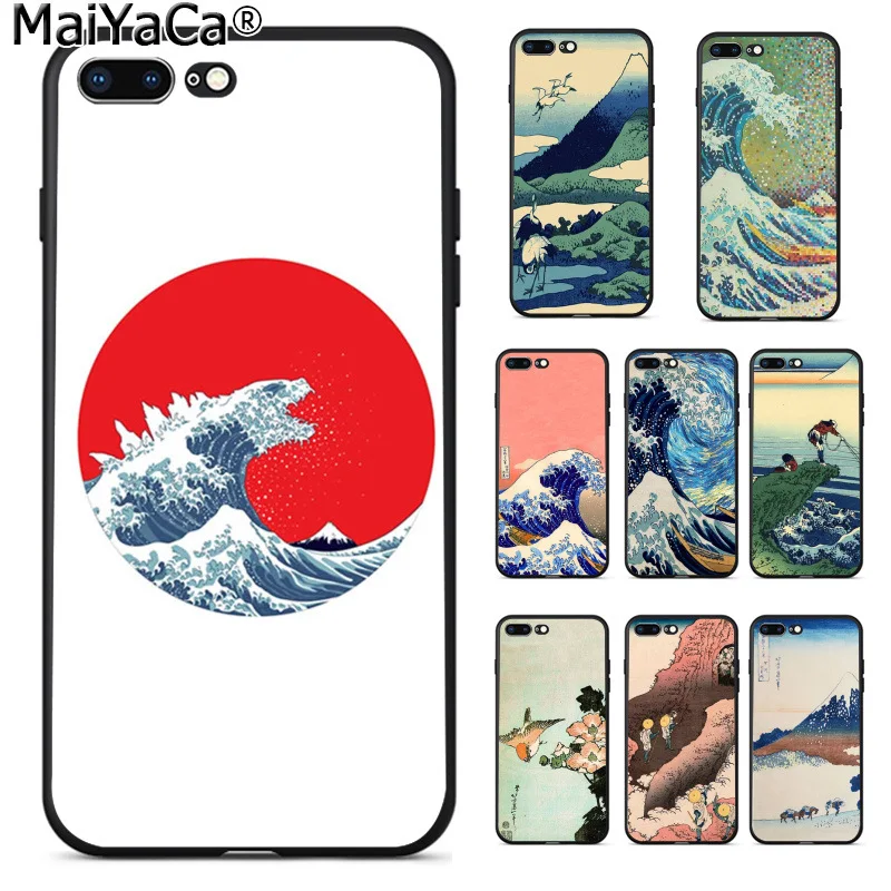 

MaiYaCa Hokusai The Great Wave off Kanagawa pictures Novelty Fundas Phone Case Cover for iPhone 8 7 6 6S Plus X XS MAX 55S SE XR