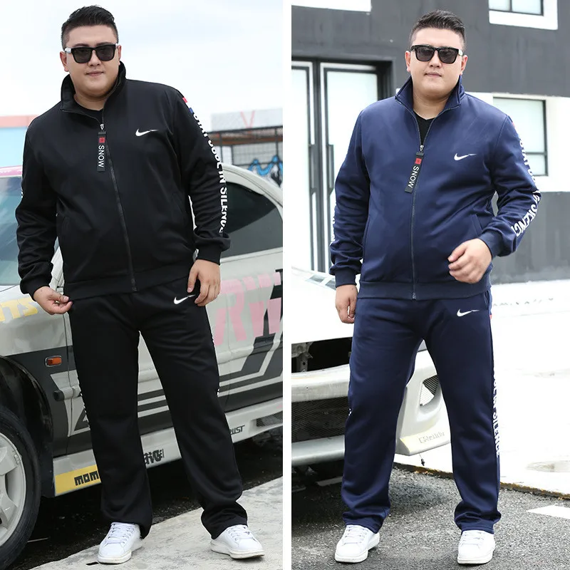 Спортивный костюм комплект мужской одежды just break do it Fat плюс размер черный 2019