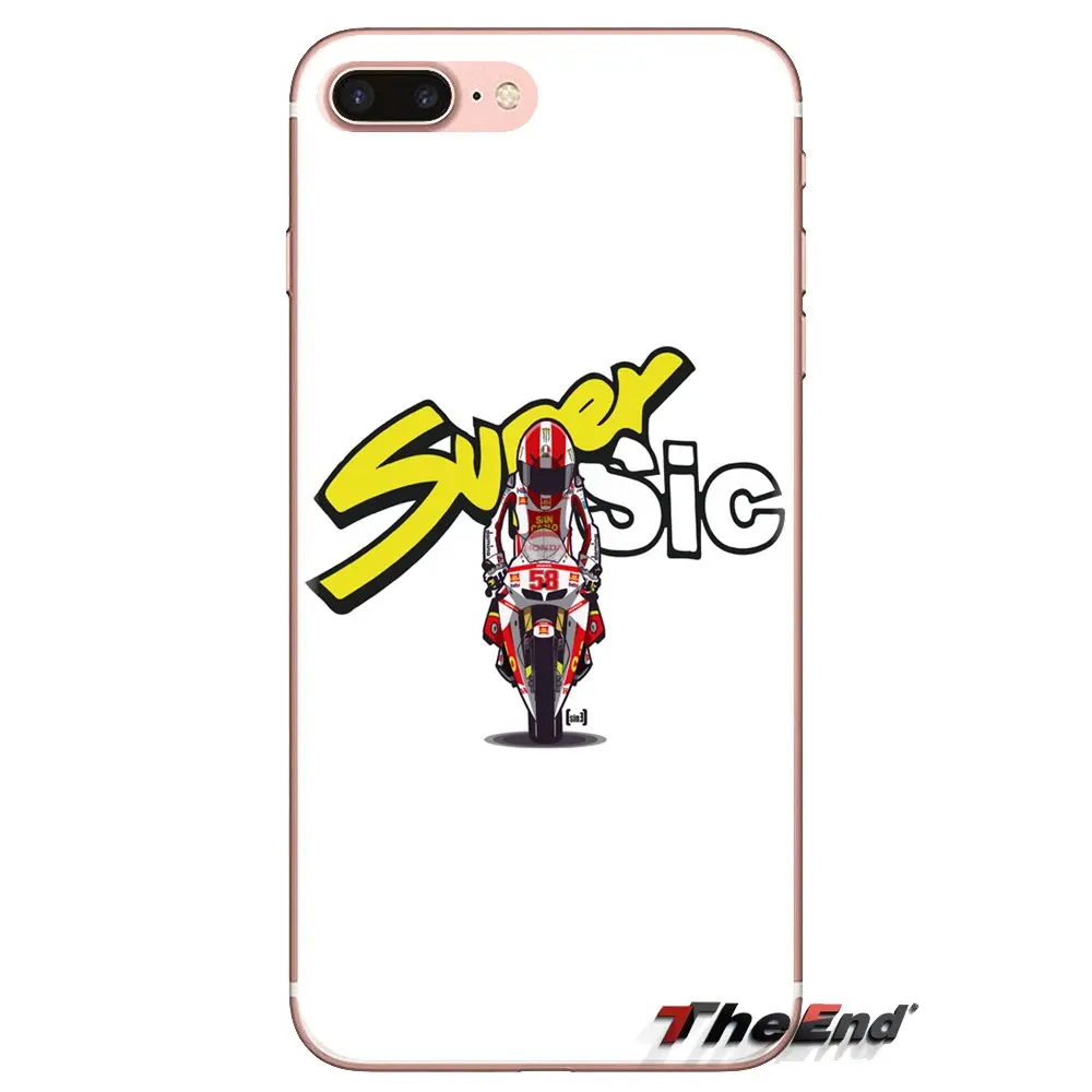 Mobile Phone Case Cover marco simoncelli 58 logo Print For Samsung Galaxy S3 S4 S5 Mini S6 S7 Edge S8 S9 S10 Plus Note 3 4 5 8 9 |