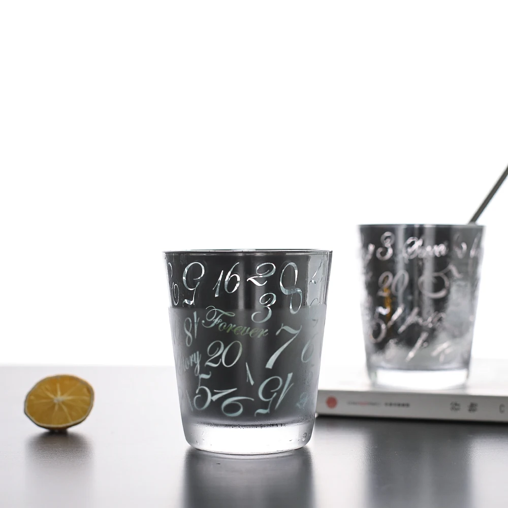 Стеклянная чашка с зеркальными надписями 8 5 унций. бокалы для вина чайная соком