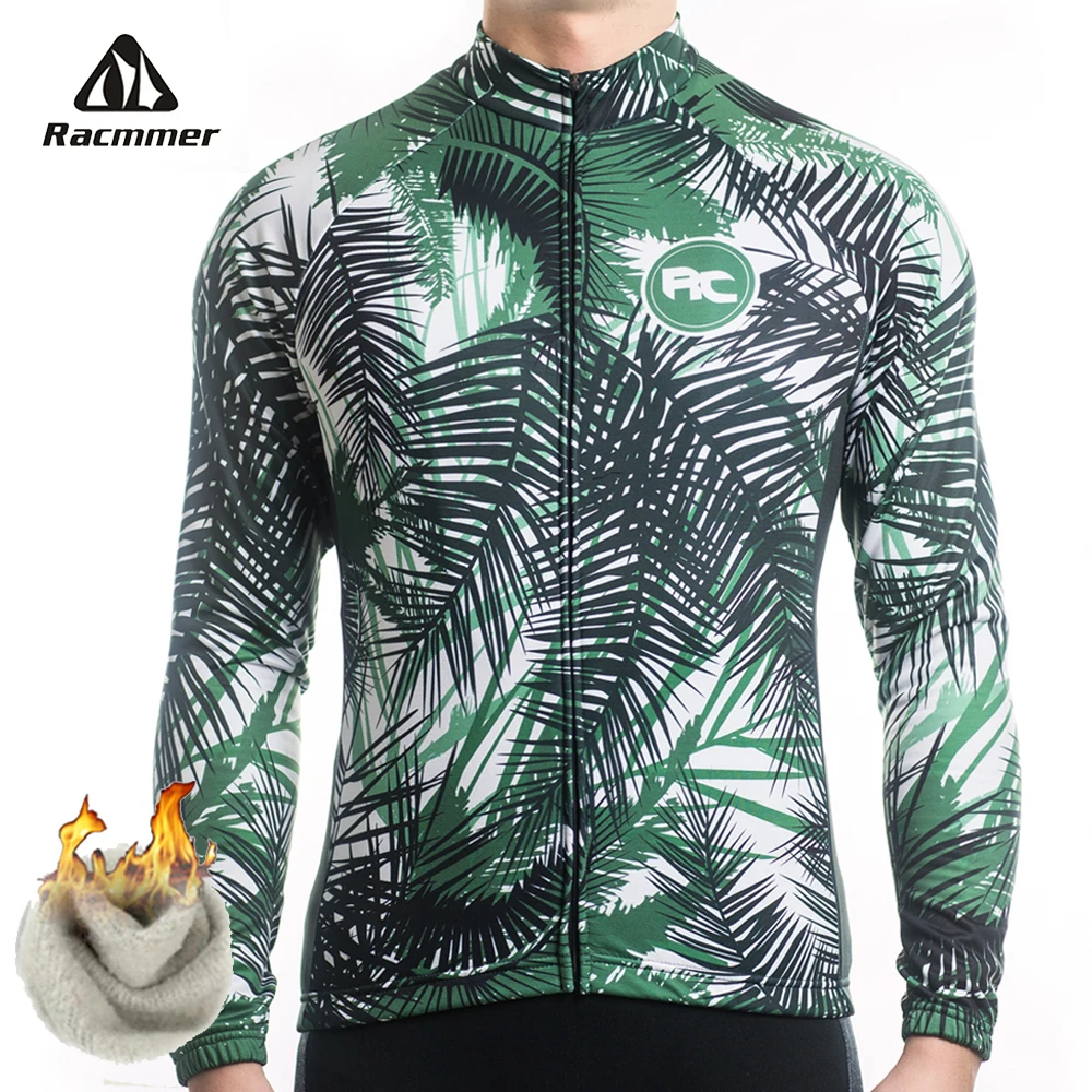 

Racmmer 2020 Cycling Jersey Winter Long Bike Bicycle Thermal Fleece Ropa Roupa De Ciclismo Invierno Hombre Mtb Clothing #ZR-27
