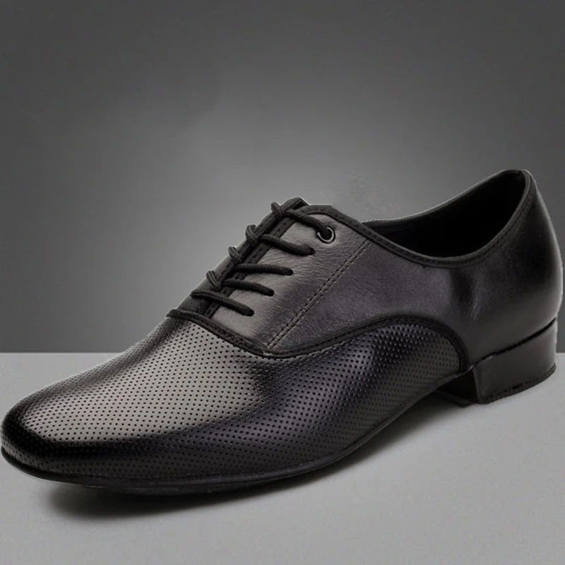 Sports Shoes Adult Dance Leather Men Shoes Dance Teacher Modern Square Dancing Shoes Perforated Shoes Gigolo sneakers