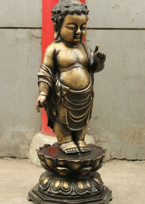 40 народный Тибет Чистая Бронза шакиямуни сакиямуни принц Будда Стенд статуя