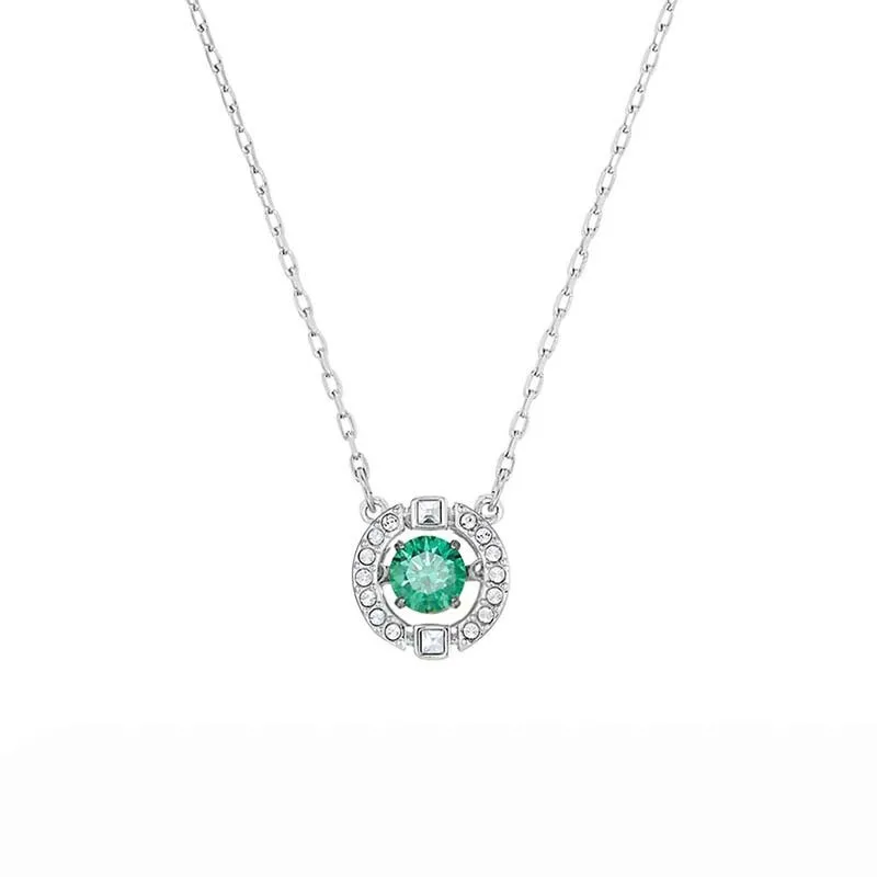 

Ожерелье Jumping Green Heart 1:1 Женская цепочка на ключицы подарок 2019 ювелирные изделия