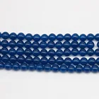 1 нитьлот 4681012 мм темно-синий Кварцевый Кристалл Камень круглые свободные бусины разделительные бусины для ювелирных изделий DIY браслет