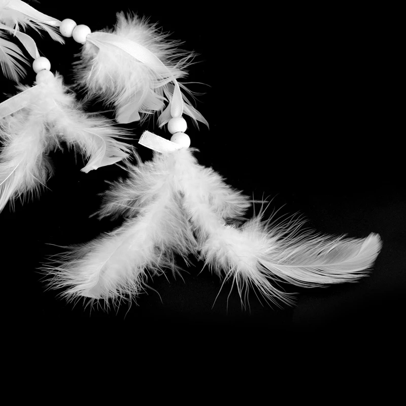 Ловец снов с перьями Настенное подвесное украшение ручной работы подарок для