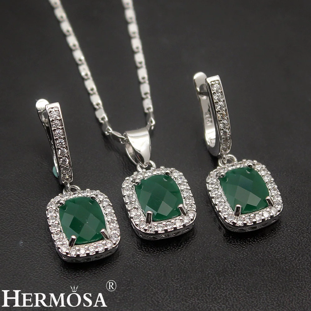 Классический подарок Hermosa Изящные женские Ювелирные наборы серебряного цвета