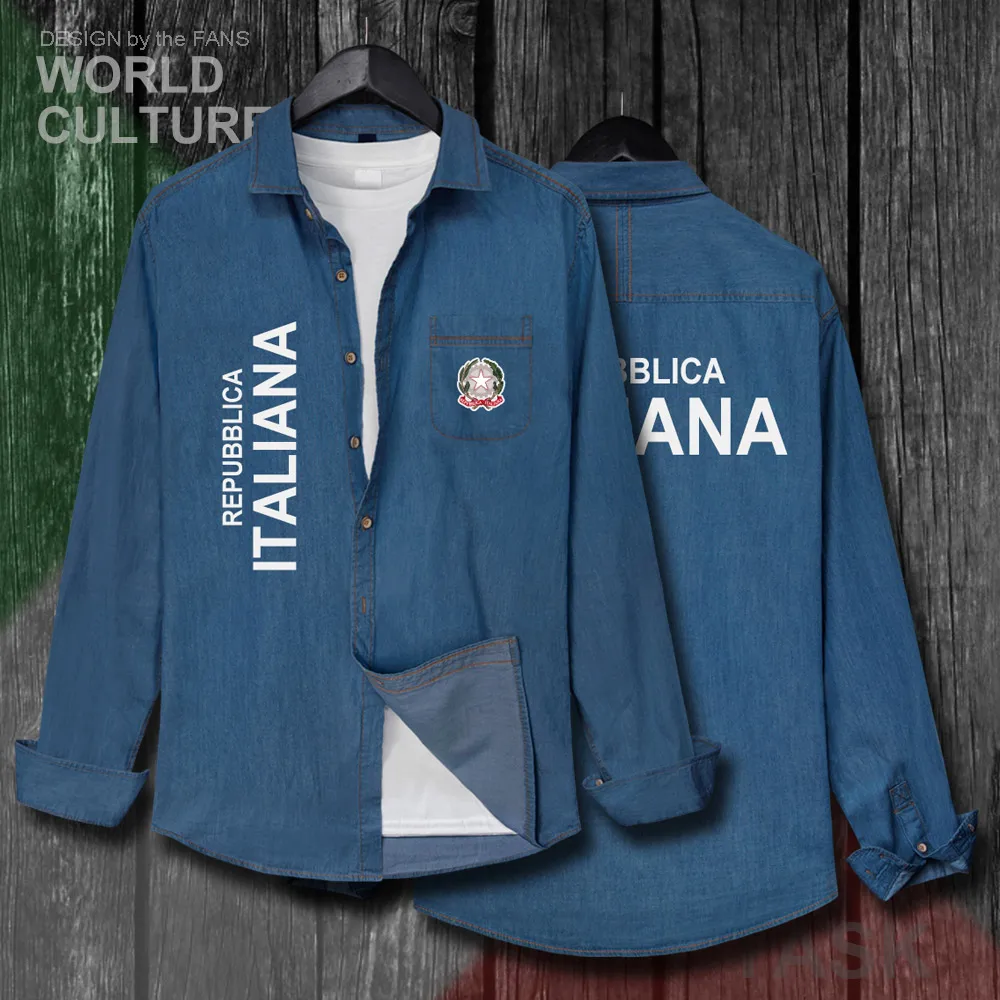 Итальянская итальянская мужская одежда ITA Nation 2018 Осенняя хлопковая джинсовая