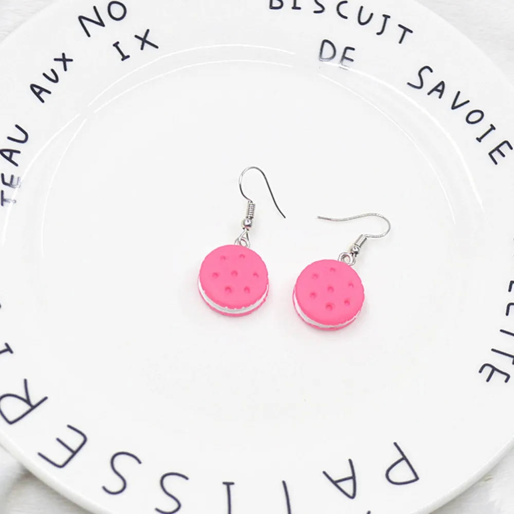 Креативные серьги подвески в виде печенья милые Подвески интересное ювелирное
